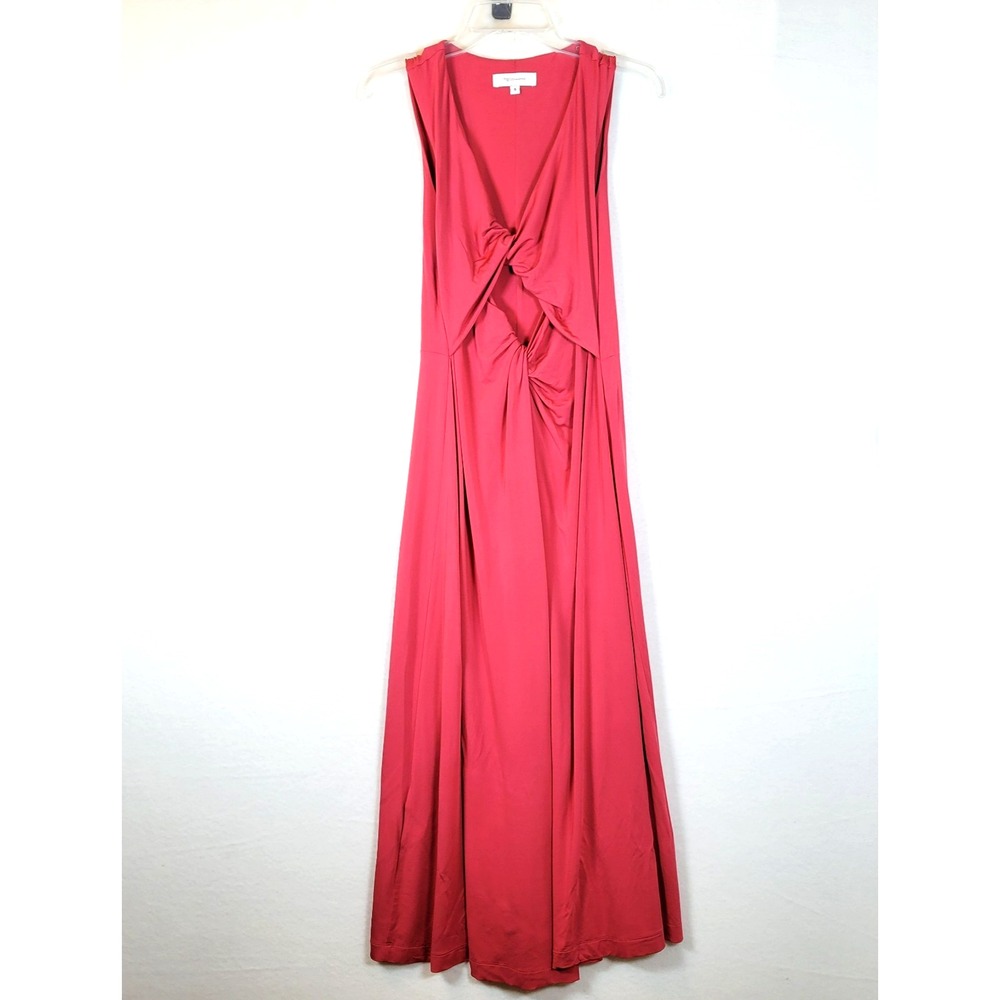 Rosetta Getty Womens Cut Out Twist Front Maxi Dress Gown Size Small Pink
